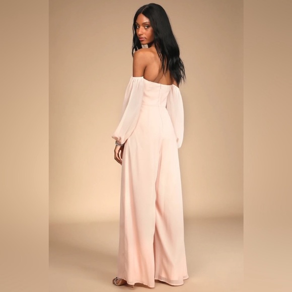 Lulu’s Always Us Blush Wide Leg Jumpsuit, NWT Sz M - Picture 8 of 10